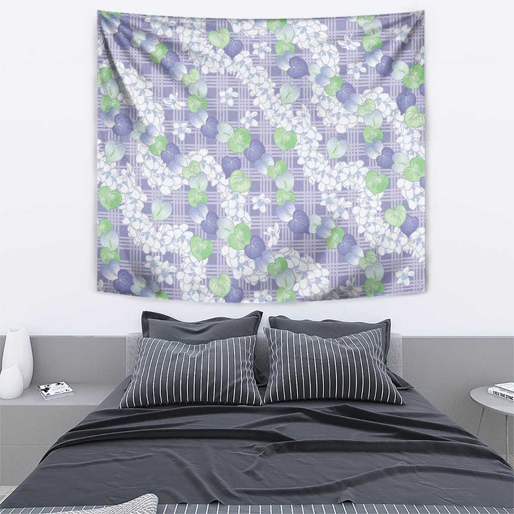 Anthurium Plumeria Lei Pastel Tapestry Purple Hawaiian Splendid Palaka
