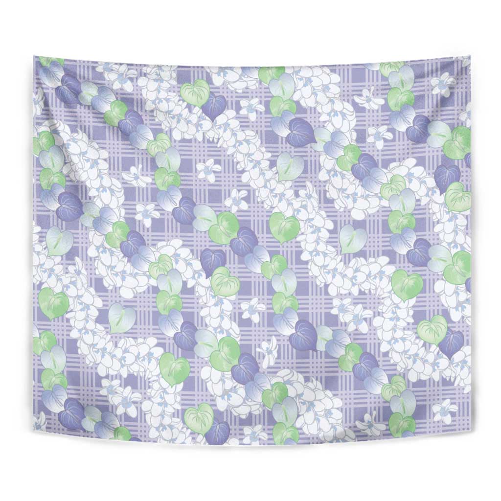 Anthurium Plumeria Lei Pastel Tapestry Purple Hawaiian Splendid Palaka