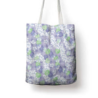 Anthurium Plumeria Lei Pastel Tote Bag Purple Hawaiian Splendid Palaka