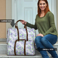 Anthurium Plumeria Lei Pastel Travel Bag Purple Hawaiian Splendid Palaka