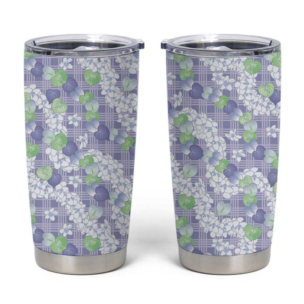 Anthurium Plumeria Lei Pastel Tumbler Cup Purple Hawaiian Splendid Palaka