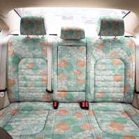 Anthurium Plumeria Lei Pastel Back Car Seat Cover Teal Hawaiian Splendid Palaka