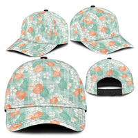 Anthurium Plumeria Lei Pastel Classic Cap Teal Hawaiian Splendid Palaka