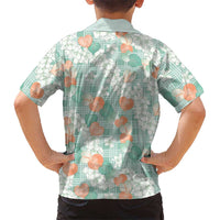 Anthurium Plumeria Lei Pastel Family Matching Tank Maxi Dress and Hawaiian Shirt Teal Hawaiian Splendid Palaka LT01 - Polynesian Pride