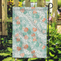 Anthurium Plumeria Lei Pastel Garden Flag Teal Hawaiian Splendid Palaka