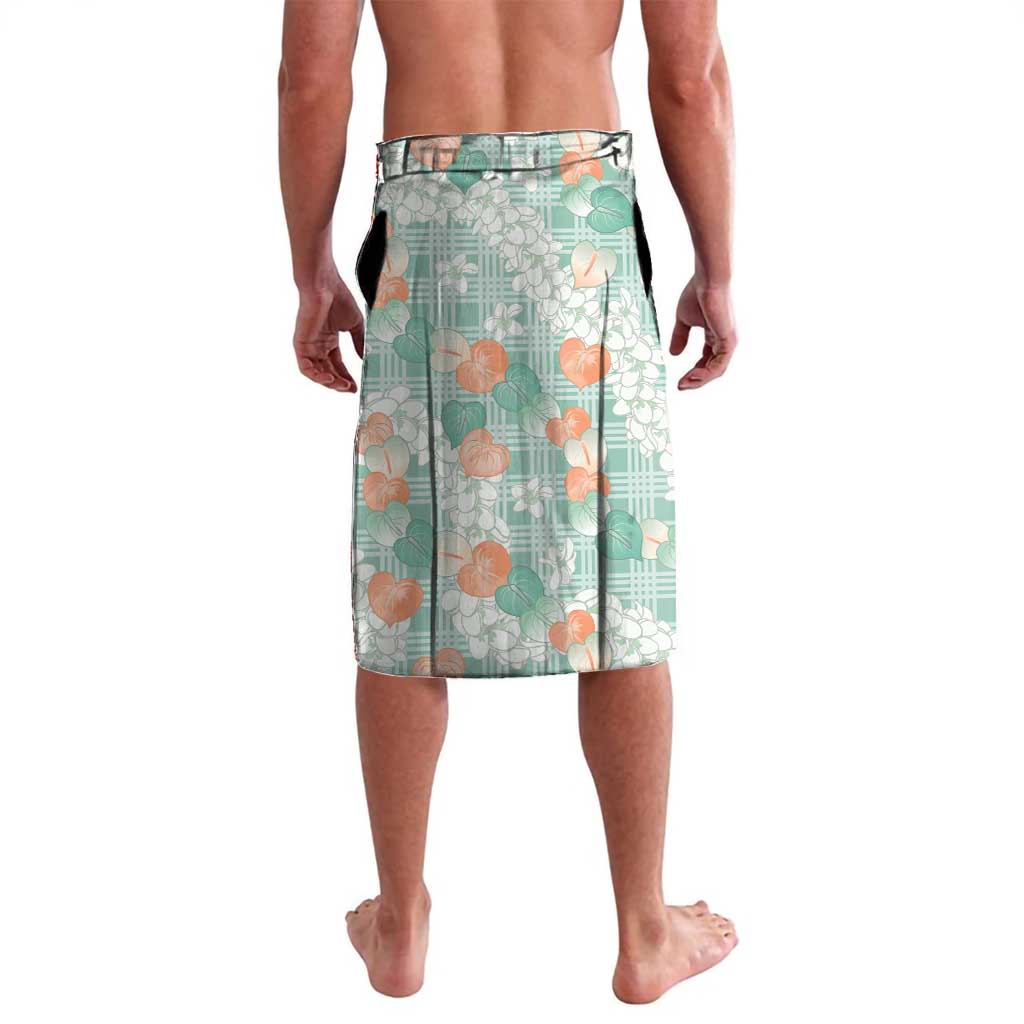 Anthurium Plumeria Lei Pastel Lavalava Teal Hawaiian Splendid Palaka