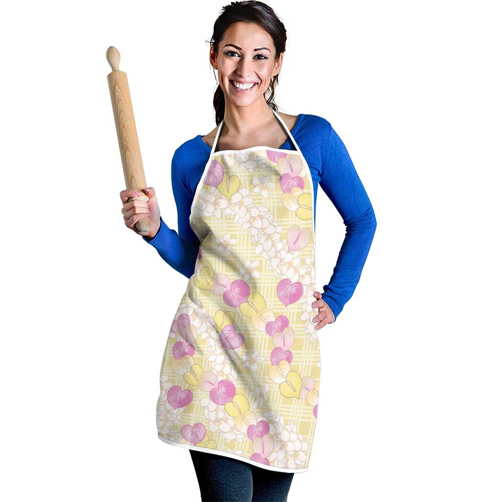 Anthurium Plumeria Lei Pastel Apron Yellow Hawaiian Splendid Palaka