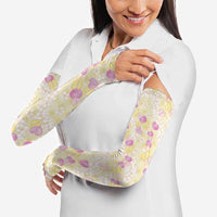 Anthurium Plumeria Lei Pastel Arm Sleeves Yellow Hawaiian Splendid Palaka
