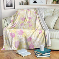 Anthurium Plumeria Lei Pastel Blanket Yellow Hawaiian Splendid Palaka