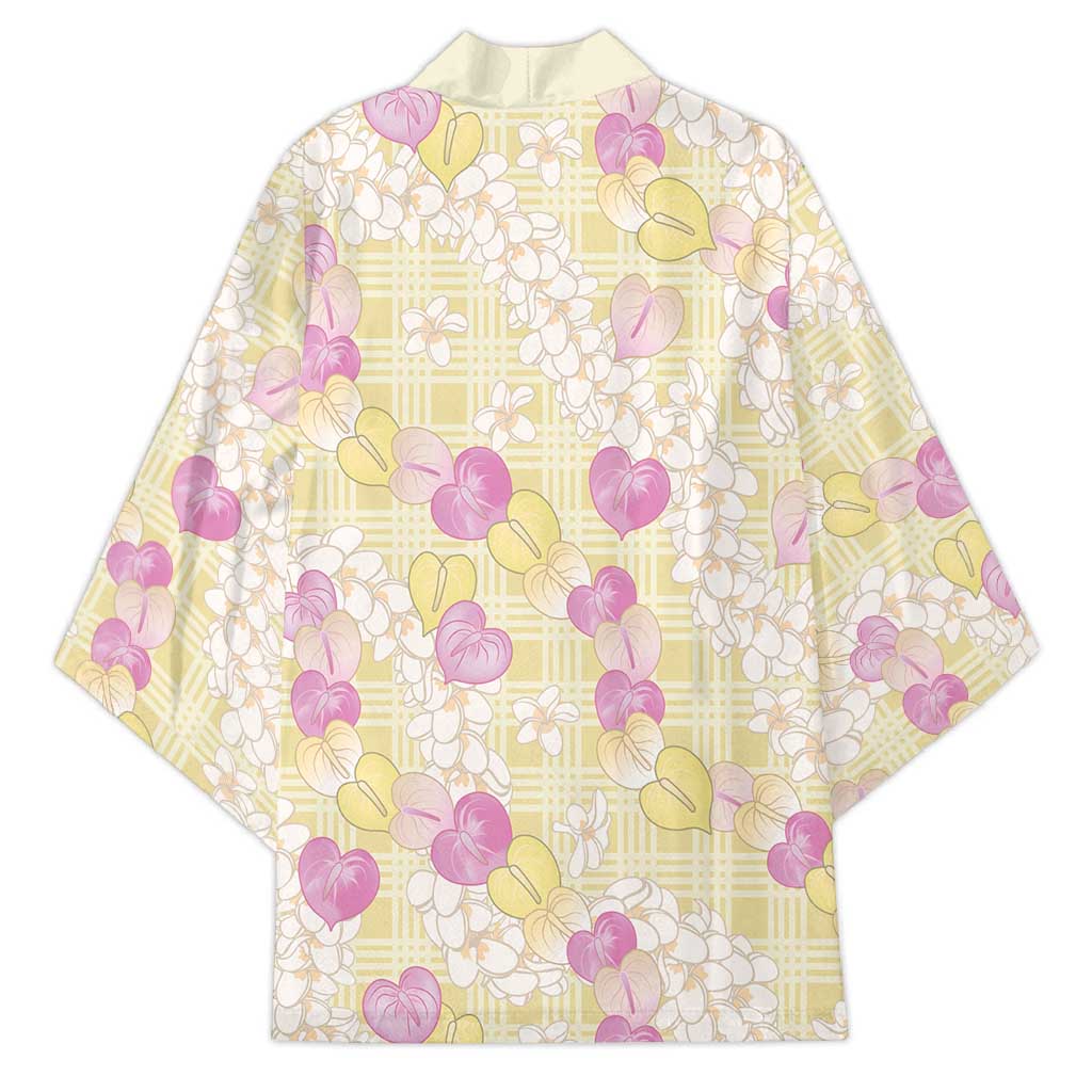 Anthurium Plumeria Lei Pastel Kimono Yellow Hawaiian Splendid Palaka