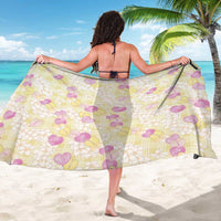 Anthurium Plumeria Lei Pastel Sarong Yellow Hawaiian Splendid Palaka