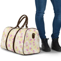 Anthurium Plumeria Lei Pastel Travel Bag Yellow Hawaiian Splendid Palaka