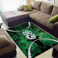 Maori Matariki Manaia Kakariki Area Rug Maori Kowhaiwhai Pattern Galaxy