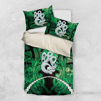 Maori Matariki Manaia Kakariki Bedding Set Maori Kowhaiwhai Pattern Galaxy