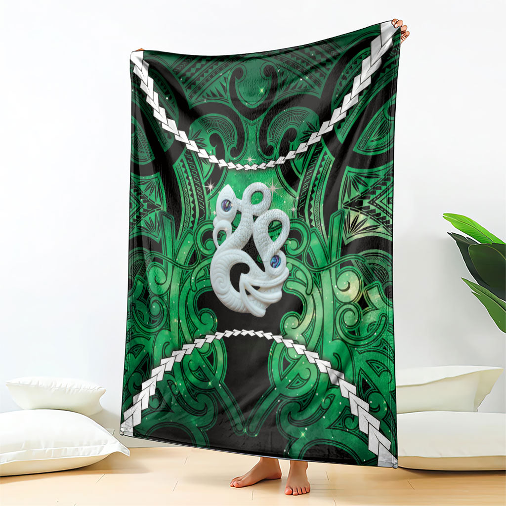 Maori Matariki Manaia Kakariki Blanket Maori Kowhaiwhai Pattern Galaxy