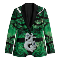 Personalised Maori Matariki Manaia Kakariki Blazer Maori Kowhaiwhai Pattern Galaxy