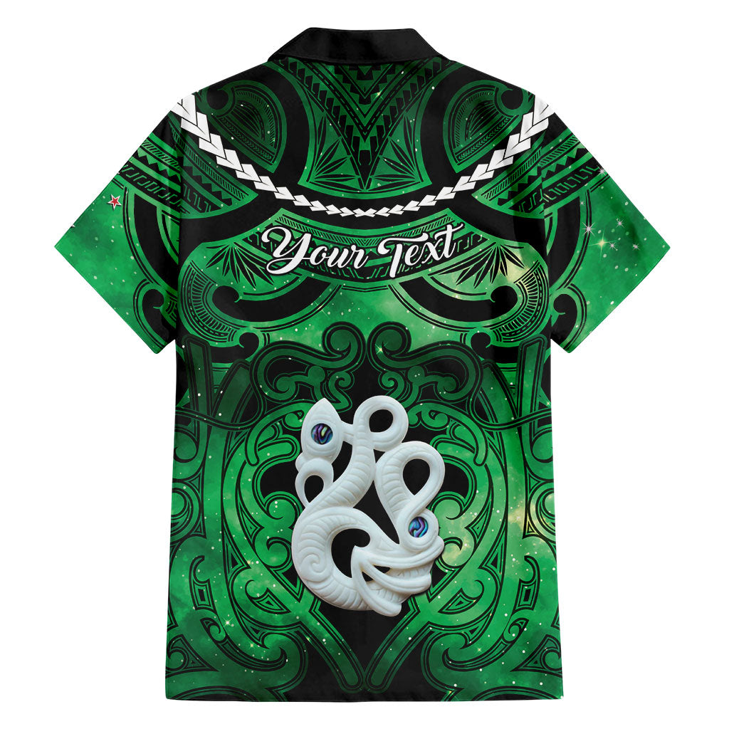 Personalised Maori Matariki Manaia Kakariki Family Matching Puletasi and Hawaiian Shirt Maori Kowhaiwhai Pattern Galaxy LT01 - Polynesian Pride