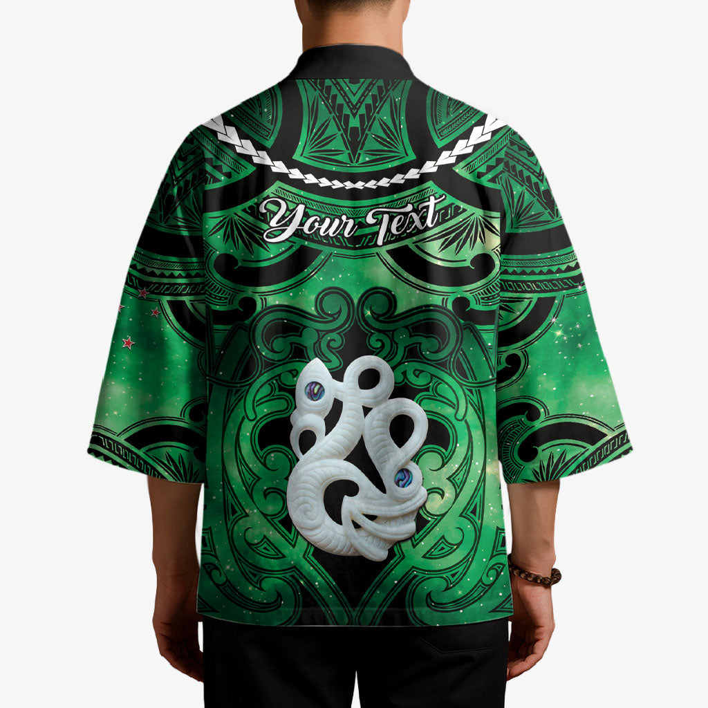 Personalised Maori Matariki Manaia Kakariki Kimono Maori Kowhaiwhai Pattern Galaxy