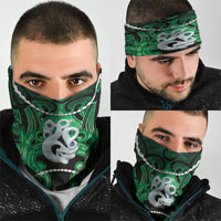 Maori Matariki Manaia Kakariki Neck Gaiter Maori Kowhaiwhai Pattern Galaxy
