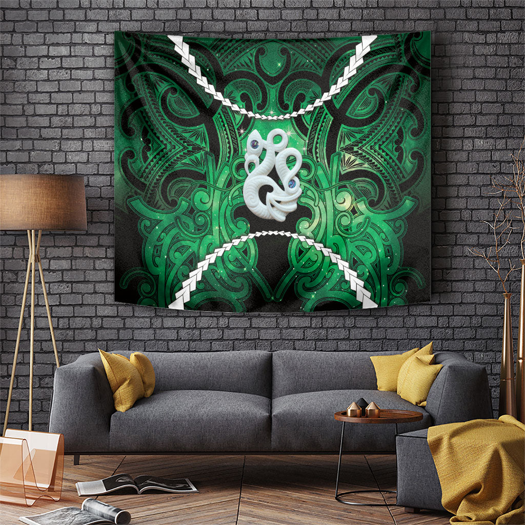 Maori Matariki Manaia Kakariki Tapestry Maori Kowhaiwhai Pattern Galaxy
