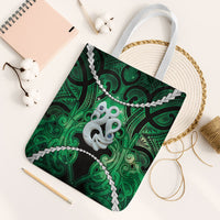 Maori Matariki Manaia Kakariki Tote Bag Maori Kowhaiwhai Pattern Galaxy