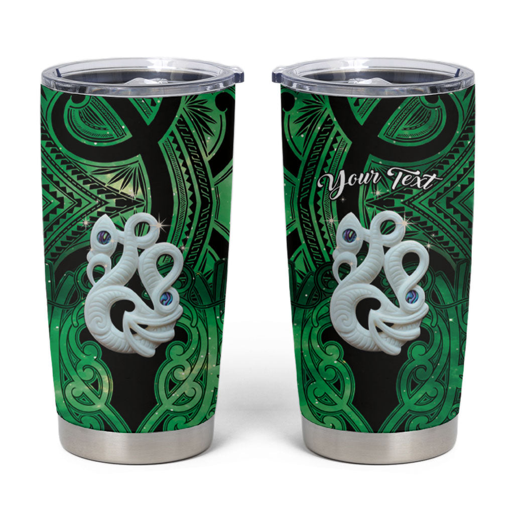 Personalised Maori Matariki Manaia Kakariki Tumbler Cup Maori Kowhaiwhai Pattern Galaxy