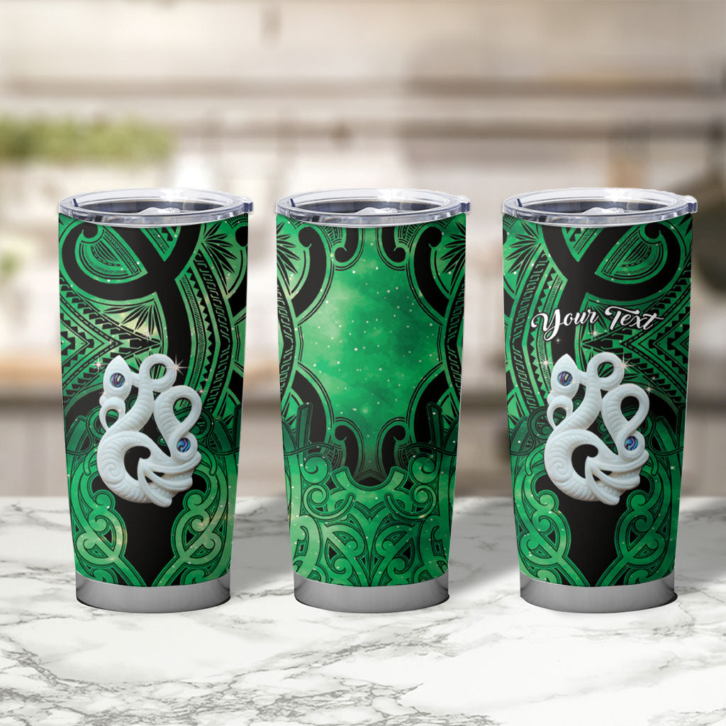 Personalised Maori Matariki Manaia Kakariki Tumbler Cup Maori Kowhaiwhai Pattern Galaxy