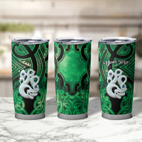 Personalised Maori Matariki Manaia Kakariki Tumbler Cup Maori Kowhaiwhai Pattern Galaxy