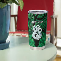 Personalised Maori Matariki Manaia Kakariki Tumbler Cup Maori Kowhaiwhai Pattern Galaxy
