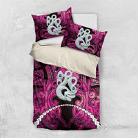 Maori Matariki Manaia Mawhero Bedding Set Maori Kowhaiwhai Pattern Galaxy