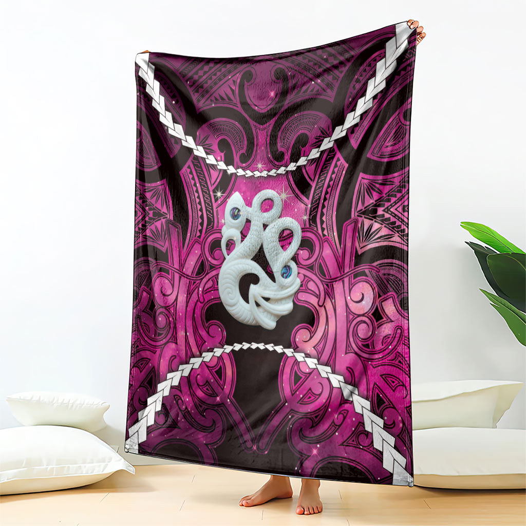 Maori Matariki Manaia Mawhero Blanket Maori Kowhaiwhai Pattern Galaxy