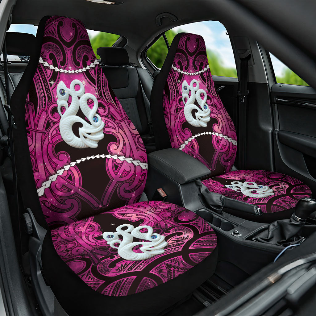 Maori Matariki Manaia Mawhero Car Seat Cover Maori Kowhaiwhai Pattern Galaxy