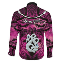 Personalised Maori Matariki Manaia Mawhero Family Matching Off The Shoulder Long Sleeve Dress and Hawaiian Shirt Maori Kowhaiwhai Pattern Galaxy LT01 - Polynesian Pride