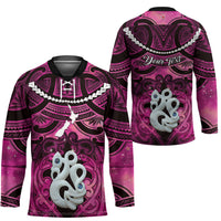 Personalised Maori Matariki Manaia Mawhero Hockey Jersey Maori Kowhaiwhai Pattern Galaxy