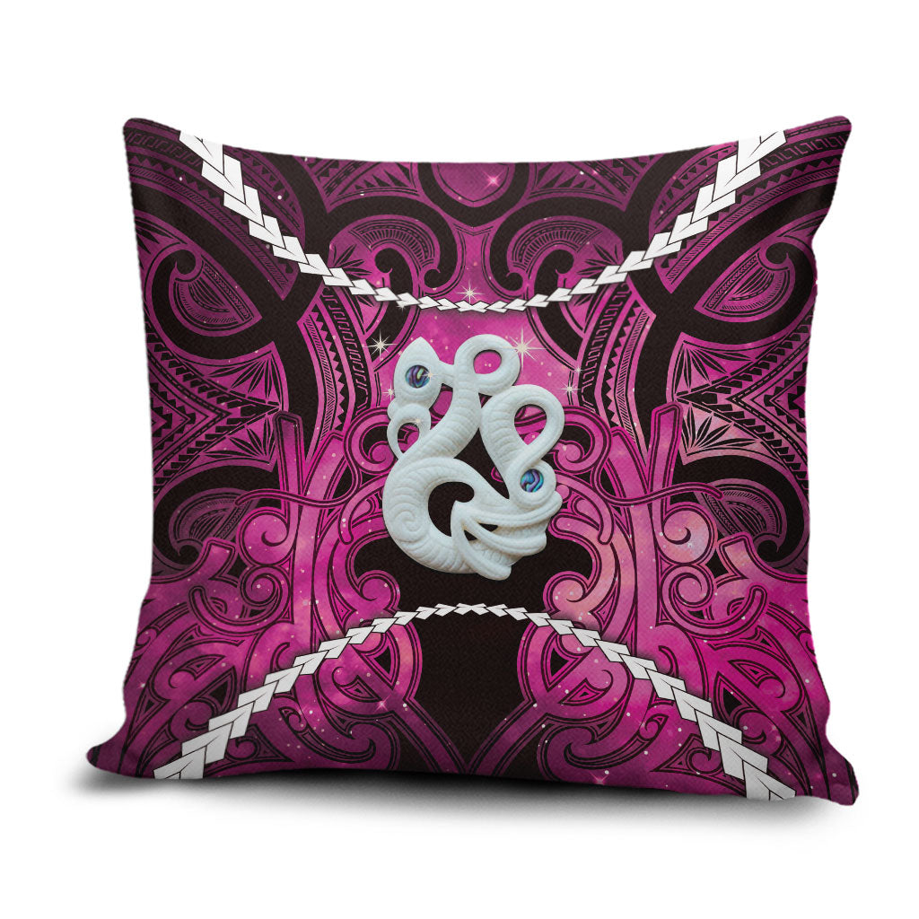 Maori Matariki Manaia Mawhero Pillow Cover Maori Kowhaiwhai Pattern Galaxy