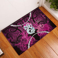 Maori Matariki Manaia Mawhero Rubber Doormat Maori Kowhaiwhai Pattern Galaxy