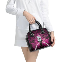 Maori Matariki Manaia Mawhero Shoulder Handbag Maori Kowhaiwhai Pattern Galaxy