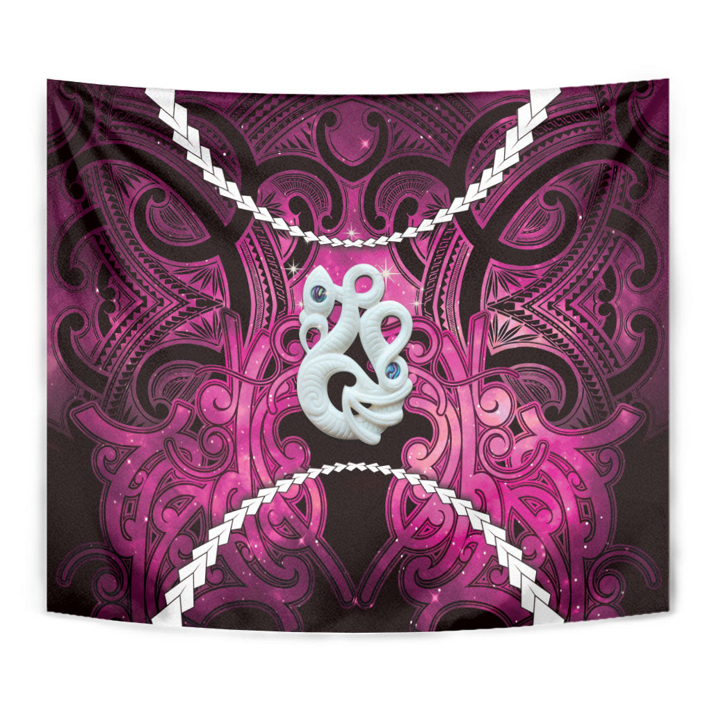 Maori Matariki Manaia Mawhero Tapestry Maori Kowhaiwhai Pattern Galaxy
