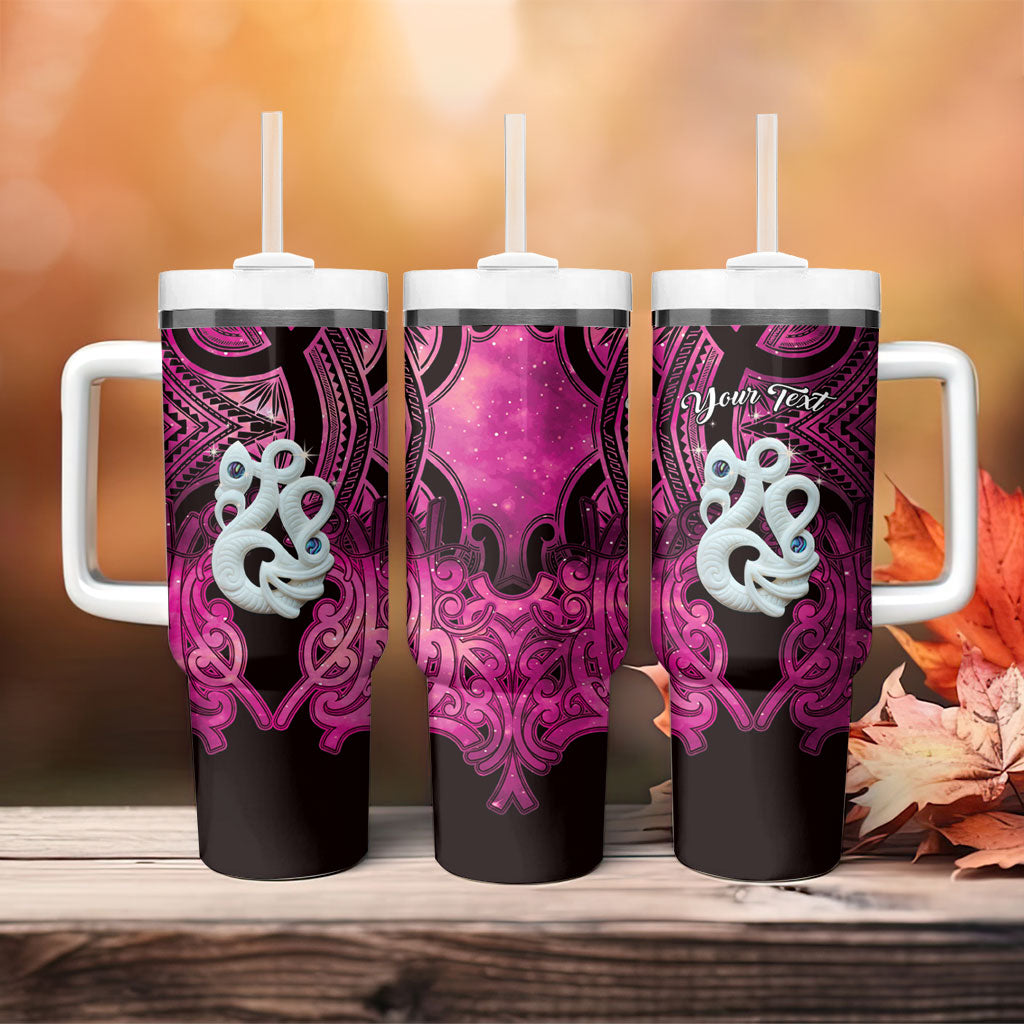 Personalised Maori Matariki Manaia Mawhero Tumbler With Handle Maori Kowhaiwhai Pattern Galaxy
