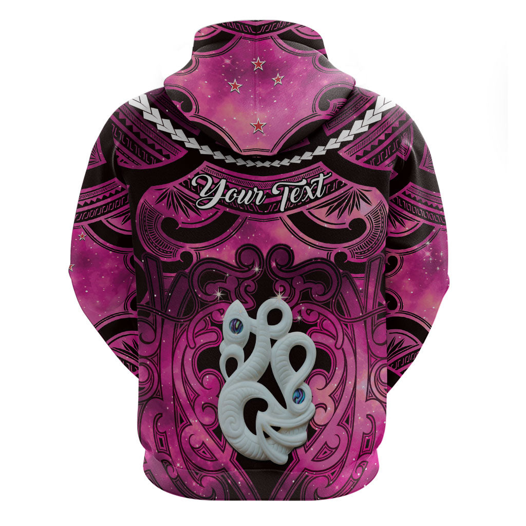 Personalised Maori Matariki Manaia Mawhero Zip Hoodie Maori Kowhaiwhai Pattern Galaxy