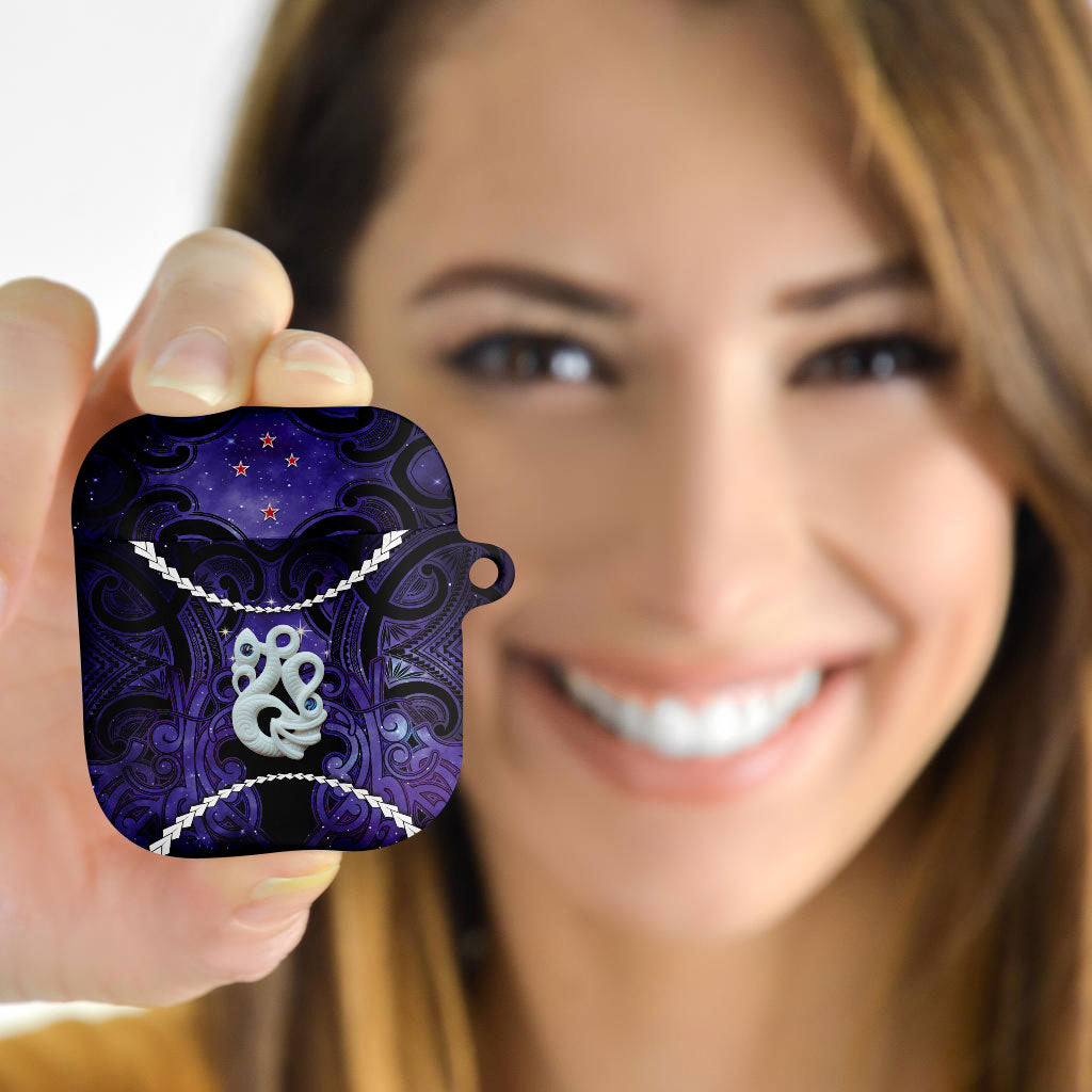 Maori Matariki Manaia Waiporoporo AirPods Case Maori Kowhaiwhai Pattern Galaxy
