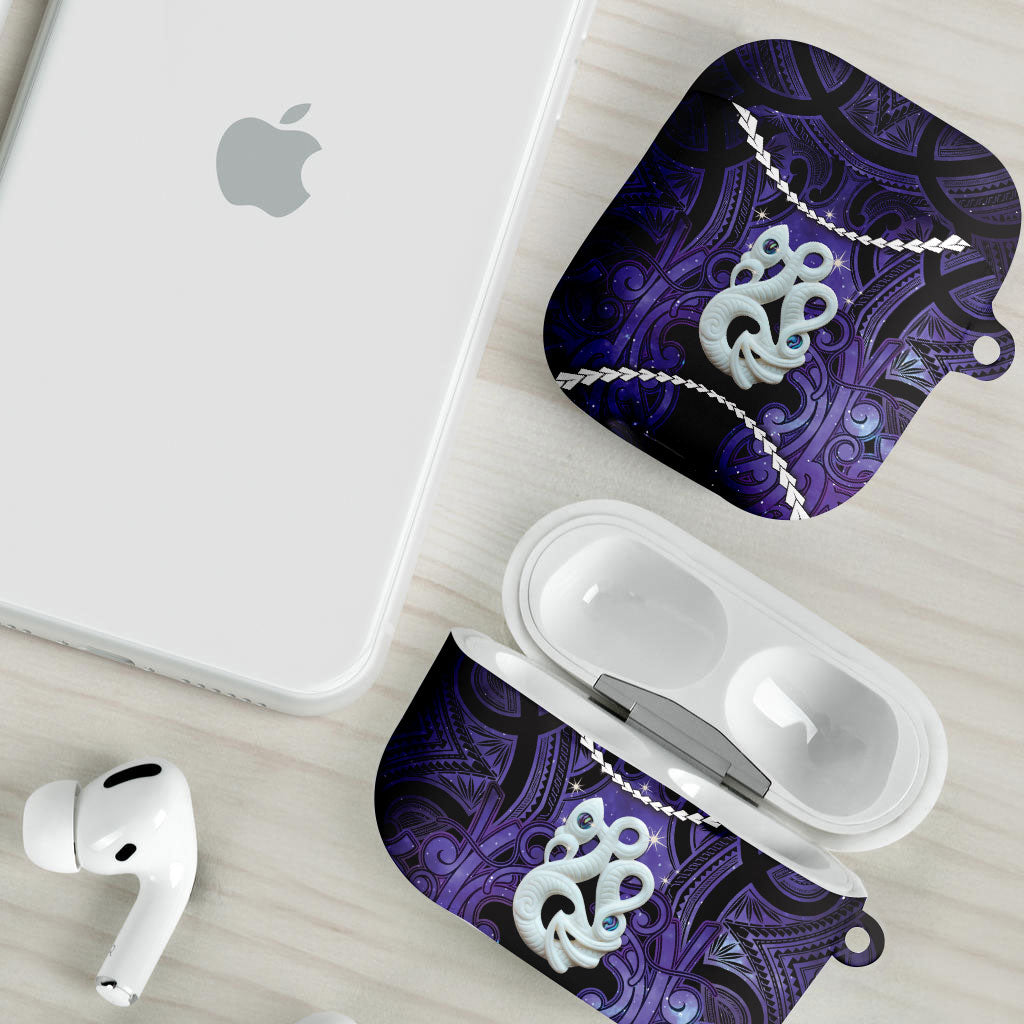 Maori Matariki Manaia Waiporoporo AirPods Case Maori Kowhaiwhai Pattern Galaxy