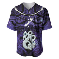Personalised Maori Matariki Manaia Waiporoporo Baseball Jersey Maori Kowhaiwhai Pattern Galaxy