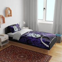 Maori Matariki Manaia Waiporoporo Bedding Set Maori Kowhaiwhai Pattern Galaxy