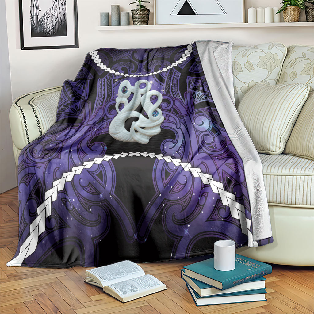 Maori Matariki Manaia Waiporoporo Blanket Maori Kowhaiwhai Pattern Galaxy