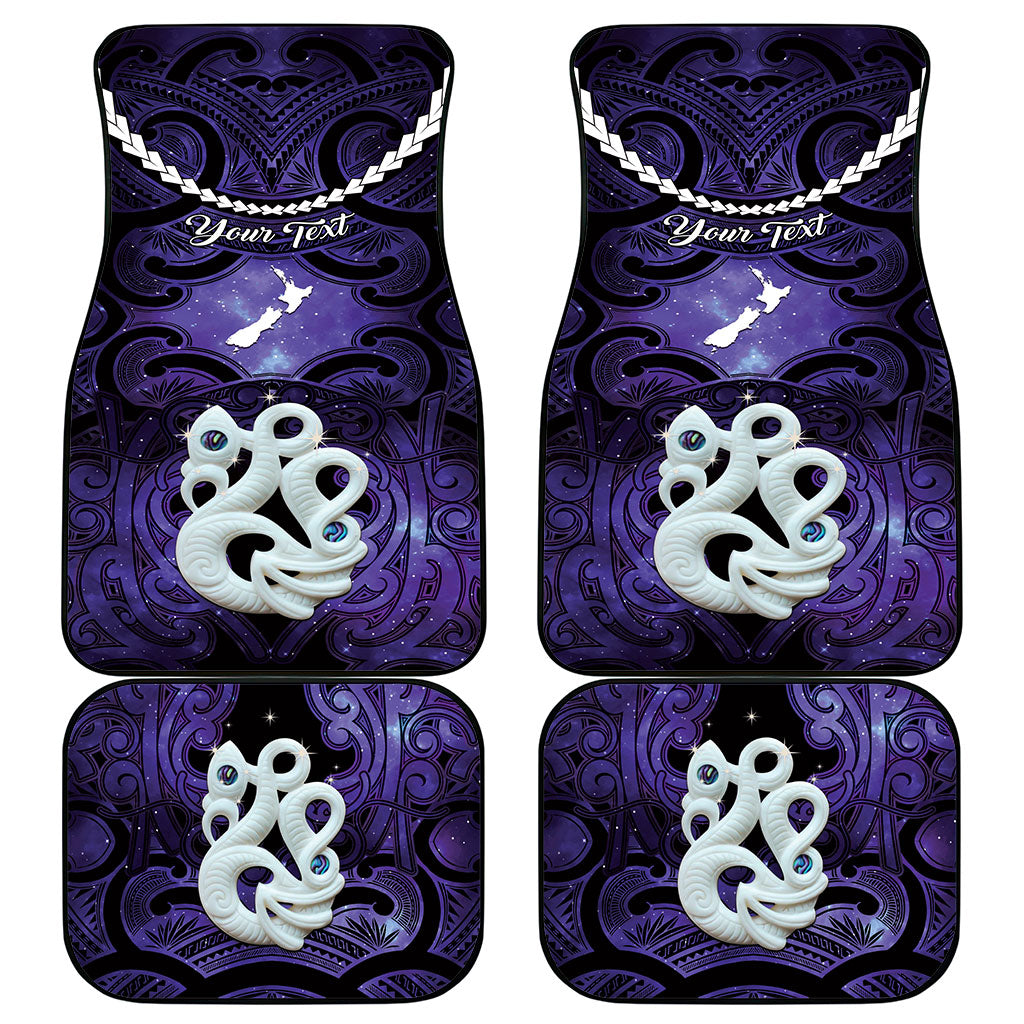 Personalised Maori Matariki Manaia Waiporoporo Car Mats Maori Kowhaiwhai Pattern Galaxy