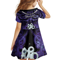 Personalised Maori Matariki Manaia Waiporoporo Family Matching Off Shoulder Maxi Dress and Hawaiian Shirt Maori Kowhaiwhai Pattern Galaxy LT01 - Polynesian Pride
