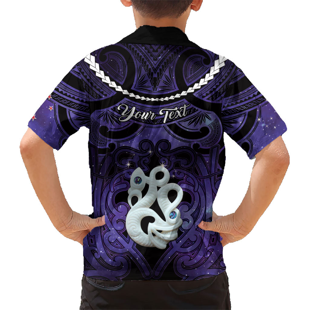 Personalised Maori Matariki Manaia Waiporoporo Hawaiian Shirt Maori Kowhaiwhai Pattern Galaxy
