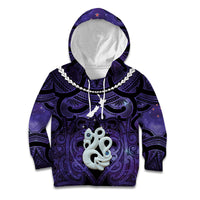 Personalised Maori Matariki Manaia Waiporoporo Kid Hoodie Maori Kowhaiwhai Pattern Galaxy