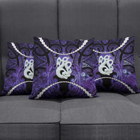 Maori Matariki Manaia Waiporoporo Pillow Cover Maori Kowhaiwhai Pattern Galaxy